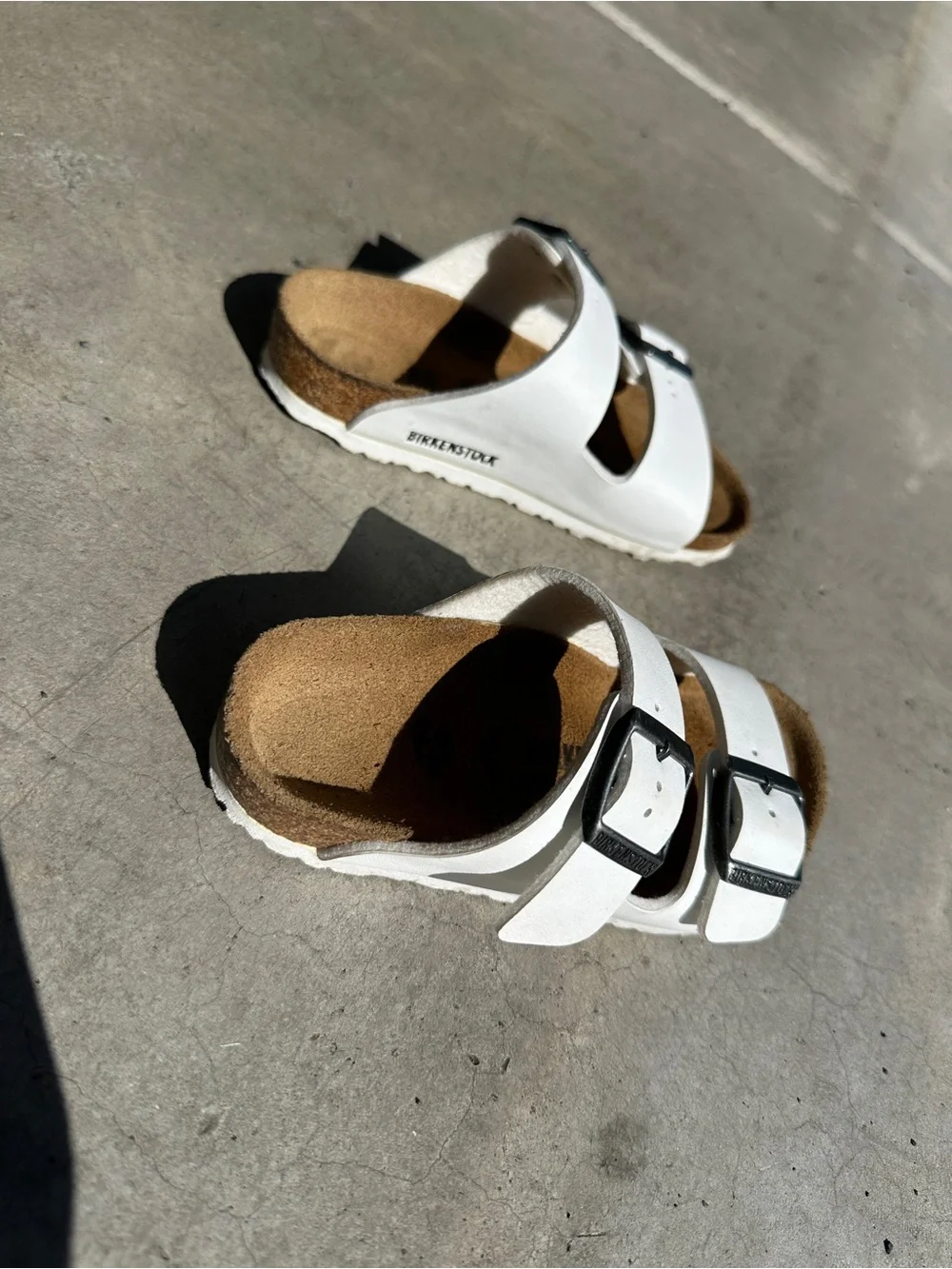Birkenstock Kids Arizona Slide Sandals White Girls Size 8-8.5 EU26